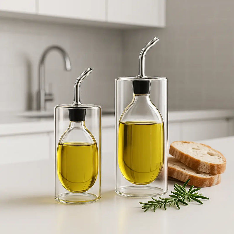 Ichendorf Milano | Oliera Cilindro a Doppia Parete in Vetro Borosilicato