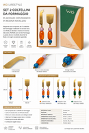 WD Lifestyle | Set 2 Coltellini da Formaggio in Acciaio con Manico in Resina Natalizio