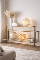 L’Oca Nera | Consolle Minimal in metallo con piani in vetro temperato