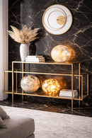 L’Oca Nera | Consolle Minimal in metallo con piani in vetro temperato