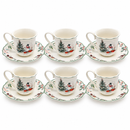 EDG Enzo De Gasperi | Set 6 Tazze da Caffè con Pino Innevato