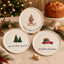 Simple Day | Piatto Panettone Natalizio in Gres Ø 27,5 cm – 3 Decori