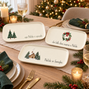 Simple Day Piatto Natalizio in Gres Effetto Organico – 6 Decori