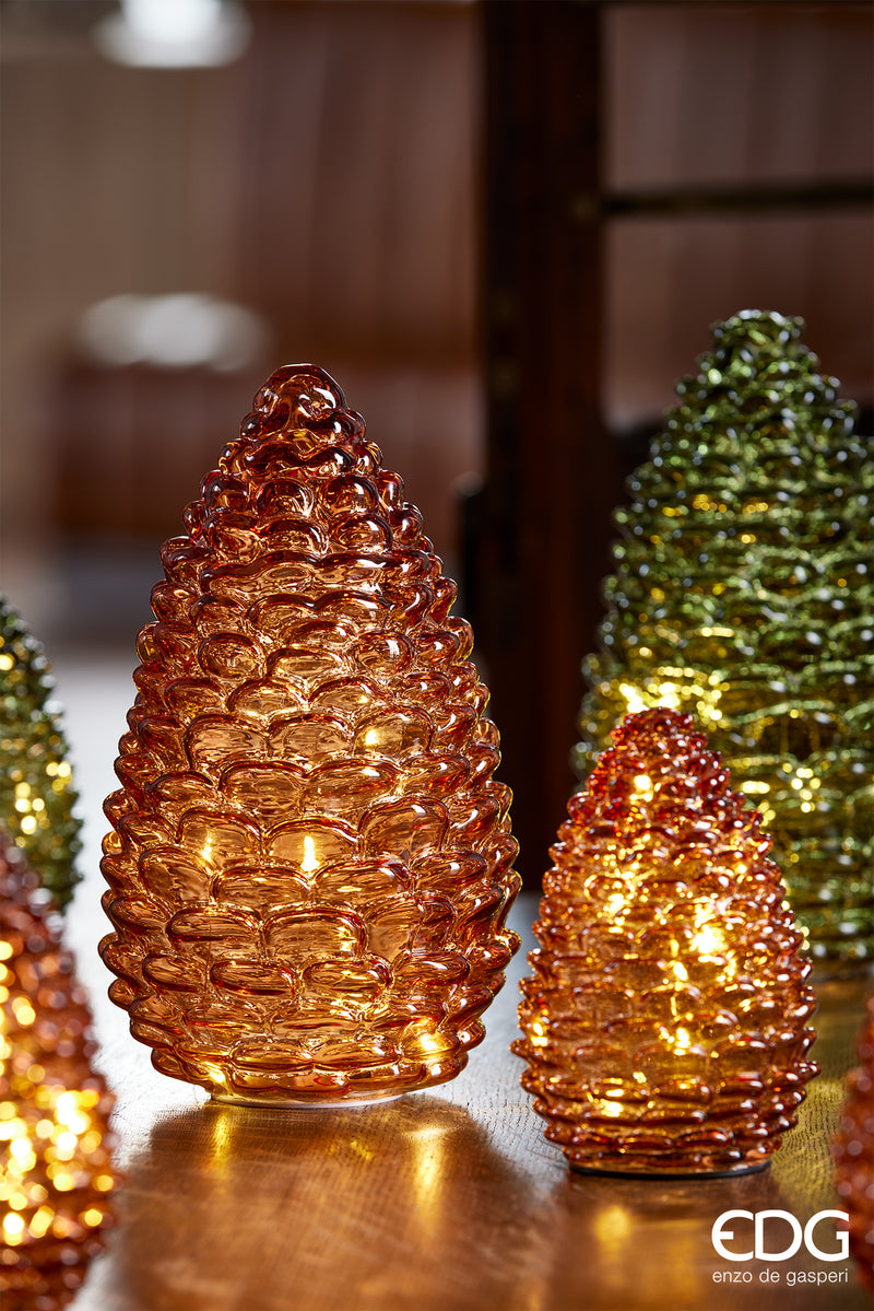 EDG Enzo De Gasperi | Pigna LED decorativa in vetro Natale 2025