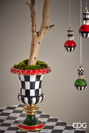 EDG Enzo De Gasperi | Vaso a coppa decorativo in stile scacchi Natale 2025