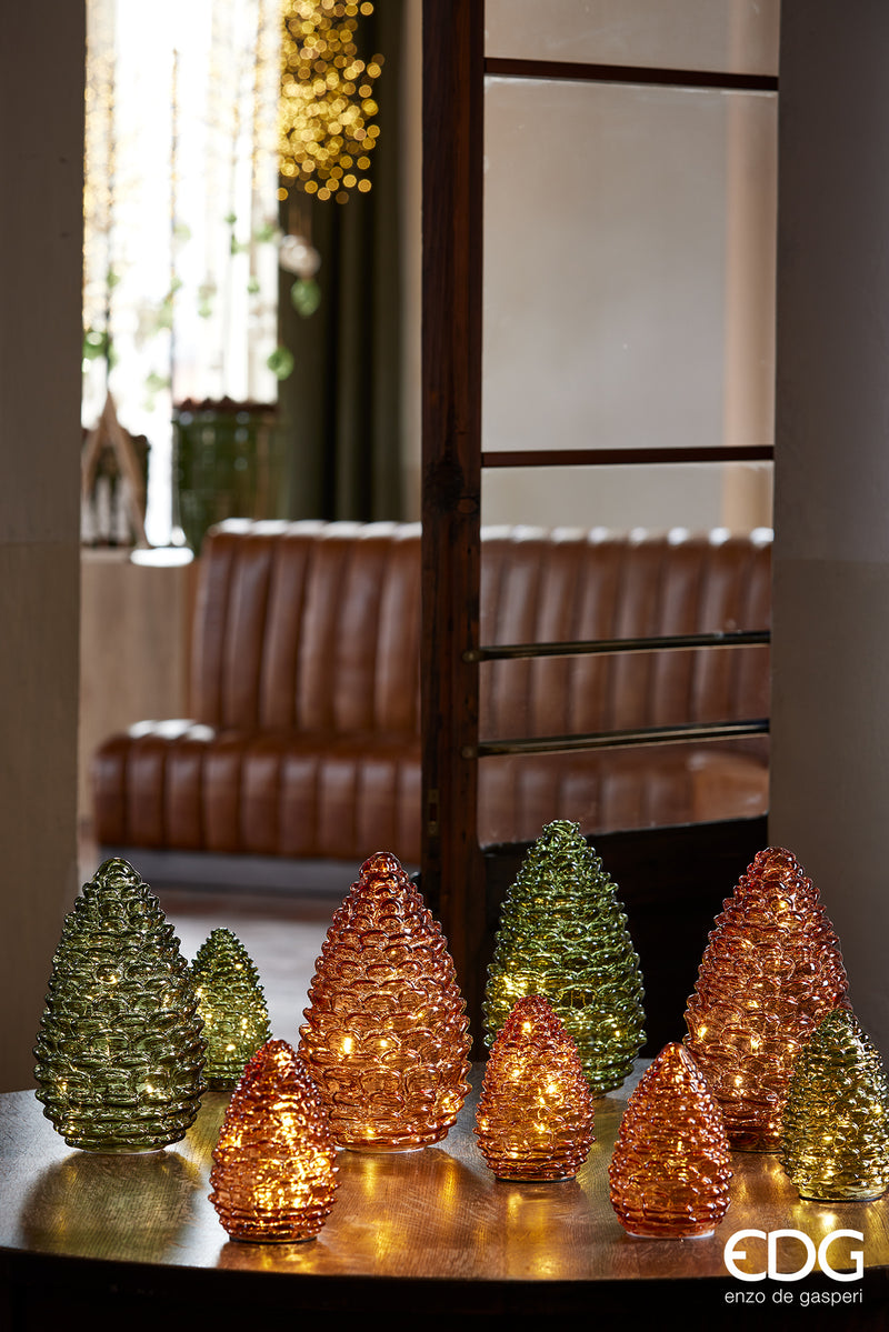 EDG Enzo De Gasperi | Pigna LED decorativa in vetro Natale 2025