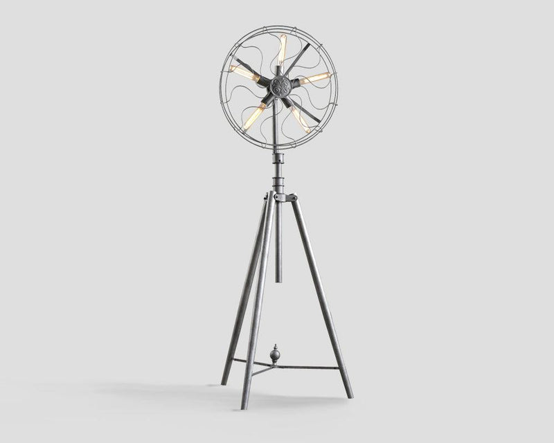 Piantana in metallo Industrial Style Dialma Brown