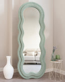 Flamingueo | Specchio Wavy Mirror Charlotte Ondulato da Parete e da Terra in tessuto