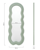 Flamingueo | Specchio Wavy Mirror Charlotte Ondulato da Parete e da Terra in tessuto