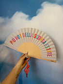 Fisura ⛱️ Ventaglio con Tracolla con Frase 42,5x23 cm.