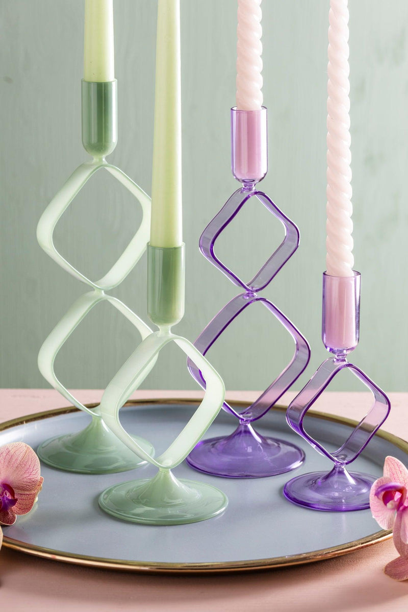Galbiati Milano Portacandela Rings con anelli in vetro borosilicato colorati