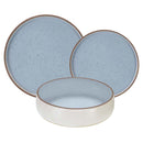 Servizio di Piatti 18 pz Biscuit Light Blue in Stoneware Fade Maison