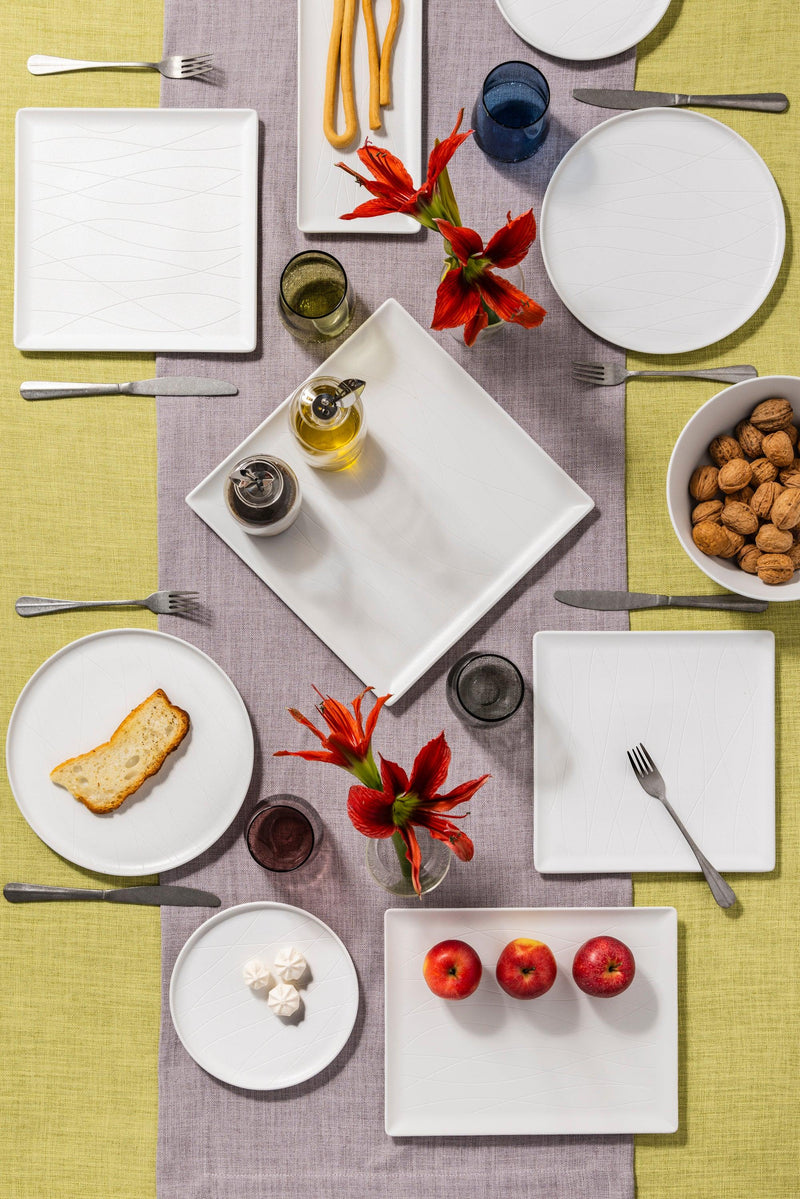 Set Di 6 Pz Acciaio Inox Rotondo Argento Cibo Piatto Piano - Foto 9