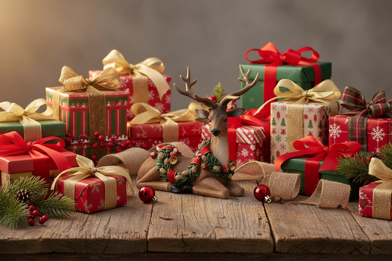 Fiori di Lena | Cervo marrone in resina Natale 2025