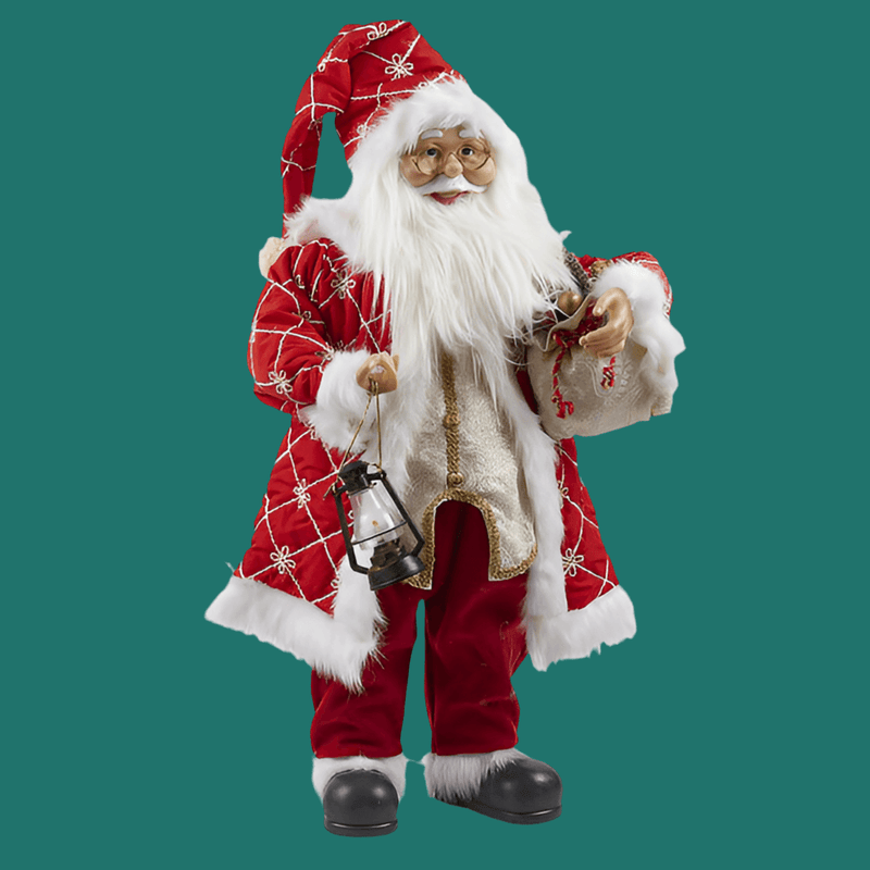 Enzo De Gasperi Babbo Natale con Lanterna e Regalo Natale 2024