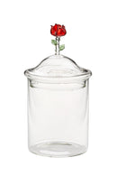 Contenitore Vetro Nature Decoro Rosa  Galbiati