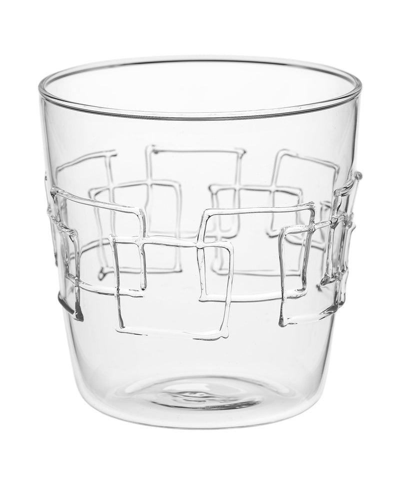 Set Bicchieri Lollipop 6 pz. vetro con decoro Fatti a Mano Galbiati