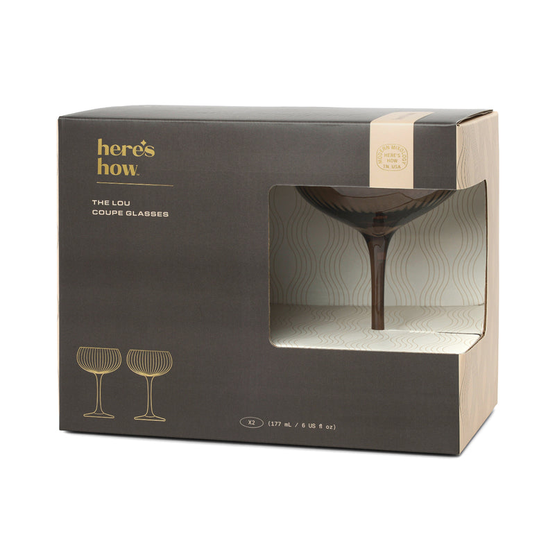 Here's How | Set 2 Pz Bicchiere "The Lou Coupe" in vetro