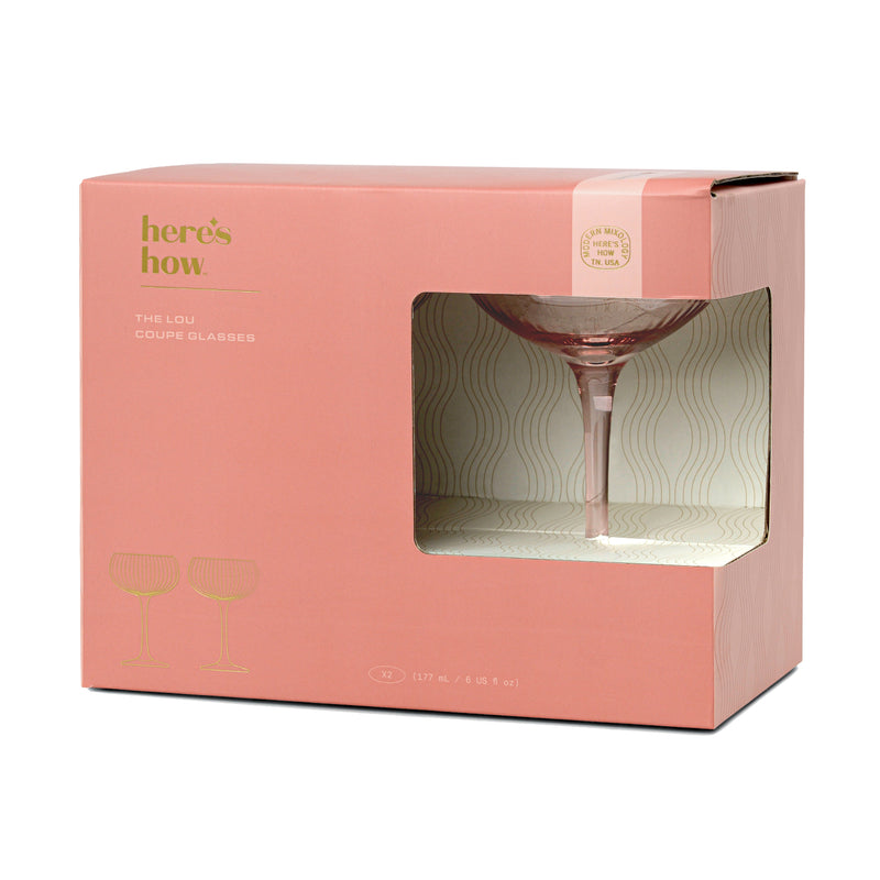 Here's How | Set 2 Pz Bicchiere "The Lou Coupe" in vetro