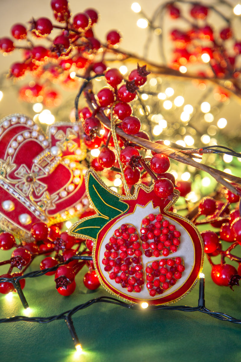 Baci Milano Decorazione da appendere ricamata a Mano Il Natale del Re 2024