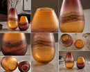 L'Oca Nera Vaso Marrone e Ambra - Finitura Satinata