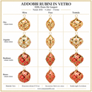 EDG Enzo De Gasperi | Palla Rubini in Vetro Natale - 12 Varianti