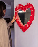 Seletti Pixel Specchiera con cornice 55,5x51,5 cm.  Heart - Cuore
