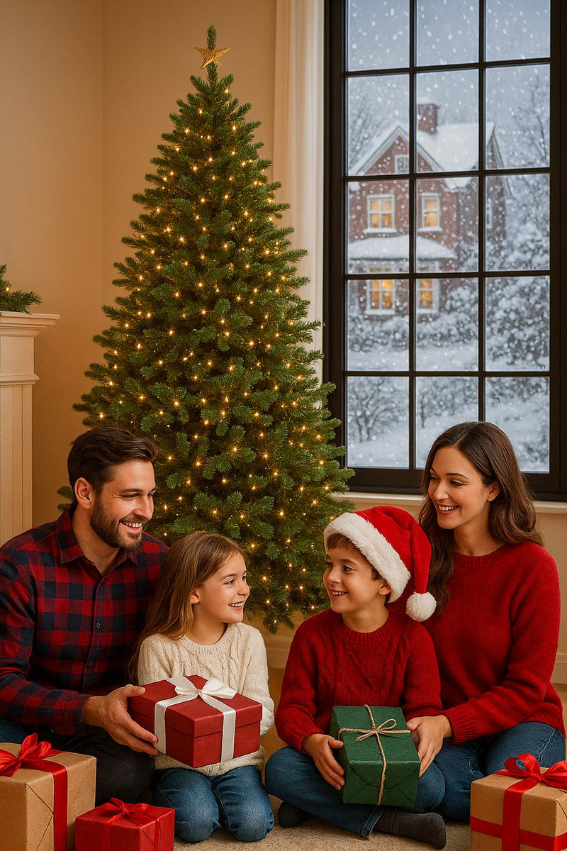 EDG Enzo De Gasperi | Albero di Natale Pino New Imperial con 5300 LED Multieffetto Dimmerabile H 240 cm Ø 150 cm