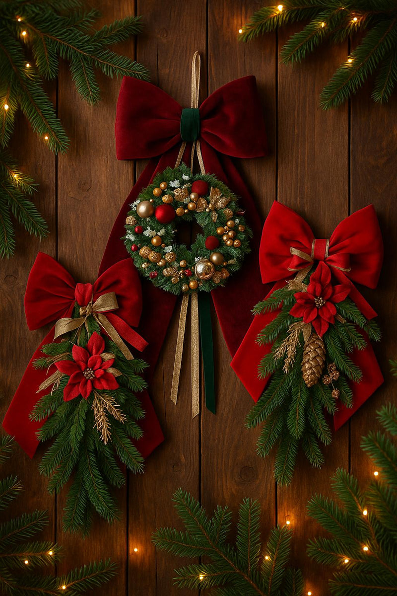 12 Fiocchi Natalizi, Ghirlande Grandi Da 6 Pollici, Fiocchi Rossi E Verdi Per Albero Ghirlande Per Regali Decorazioni Natalizie Decorazioni Per Feste Na P10245761