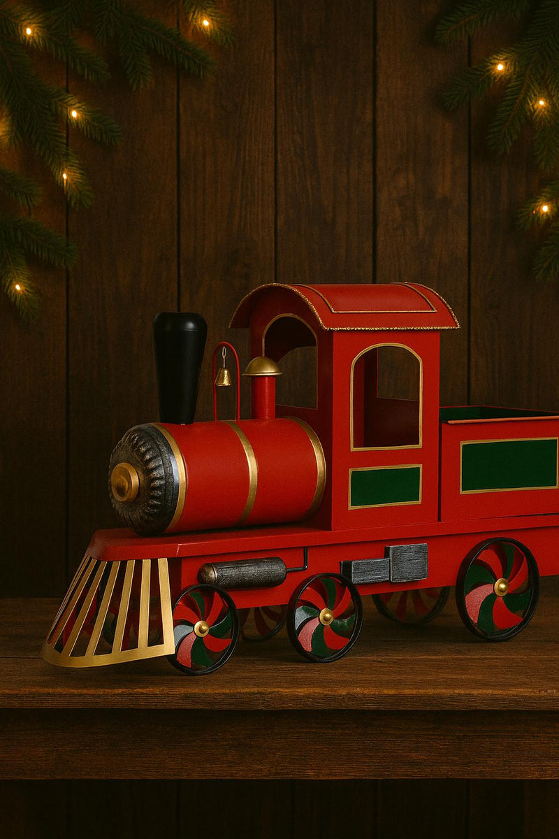 Fiori di Lena | Treno in metallo decorativo Natale 2025