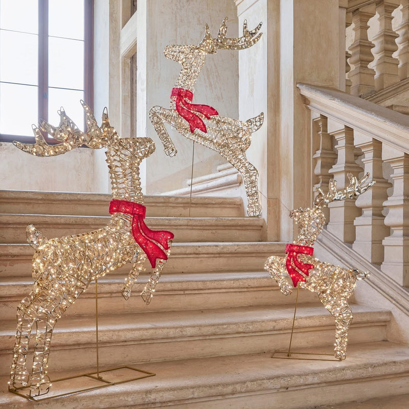 EDG Enzo De Gasperi | Renna in metallo con microled e fiocco Natale 2025