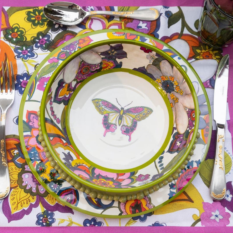 Servizio piatti 18 pz melamina Collezione AMAZZONIA  By Baci Milano