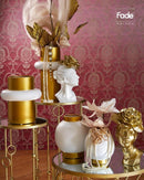 Vaso Cilindrico Gabrielle Oro e Bianco Fade Maison