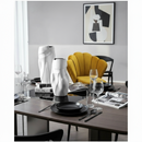 Vaso in Ceramica Bianco con Interno Nero