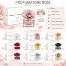 Muhà | Profumatore Ambiente Rose 50 ml con Fiore in Legno – 9 Fragranze