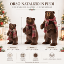 EDG Enzo De Gasperi | Orso Natalizio Decorativo in Piedi – 3 Dimensioni