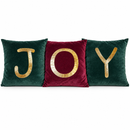 Fiori di Lena | Set 3 Cuscini JOY in Velluto con Scritta Oro 45×45 cm