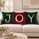 Fiori di Lena | Set 3 Cuscini JOY in Velluto con Scritta Oro 45×45 cm