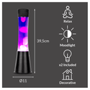 Lampada da Tavolo Tower Lava Lamp Base Nera e Liquido Very Peri  Fisura