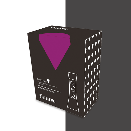 Lampada da Tavolo Tower Lava Lamp Base Nera e Liquido Very Peri  Fisura
