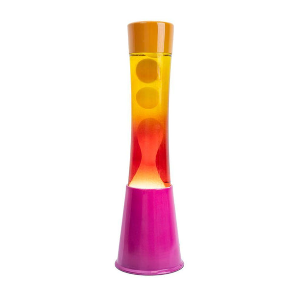 Lampada da Tavolo Lava Tower sfumata Rosa e Arancione Fisura