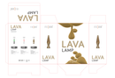 Lampada da Tavolo Lava Lamp Base Oro e Liquido Glitter Oro Fisura