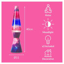 Lampada da Tavolo Bullet Lava Lamp Base Galaxy Effect e Liquido Glitter Purple  Fisura
