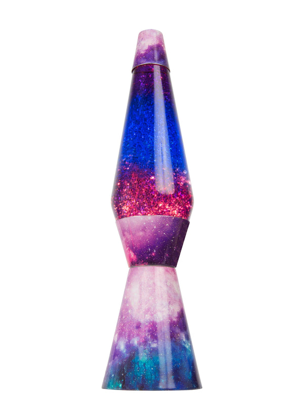 Lampada da Tavolo Bullet Lava Lamp Base Galaxy Effect e Liquido Glitter Purple  Fisura