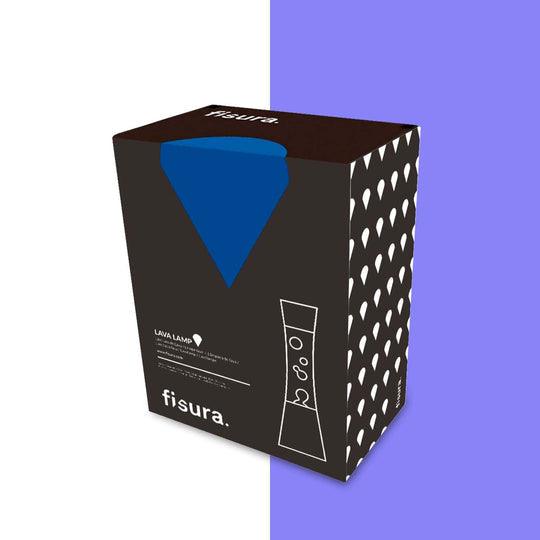 Lampada da Tavolo Tower Lava Lamp Base Nera e Liquido Blu  Fisura