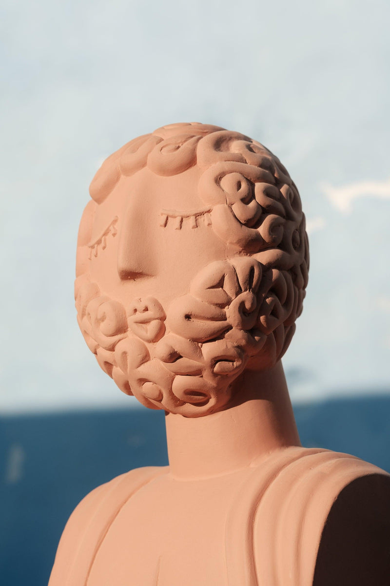 Busto in Terracotta Magna Graecia Uomo Seletti