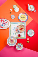 Scatola rotonda in porcellana con decoro Mamma Mia Baci Milano