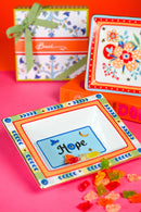 Scatola rotonda in porcellana con decoro Mamma Mia Baci Milano