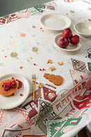 L'Oca Nera Tovaglia Villaggio Tessuto Antimacchia 🎅 Natale 2024 Tavola Delle Feste