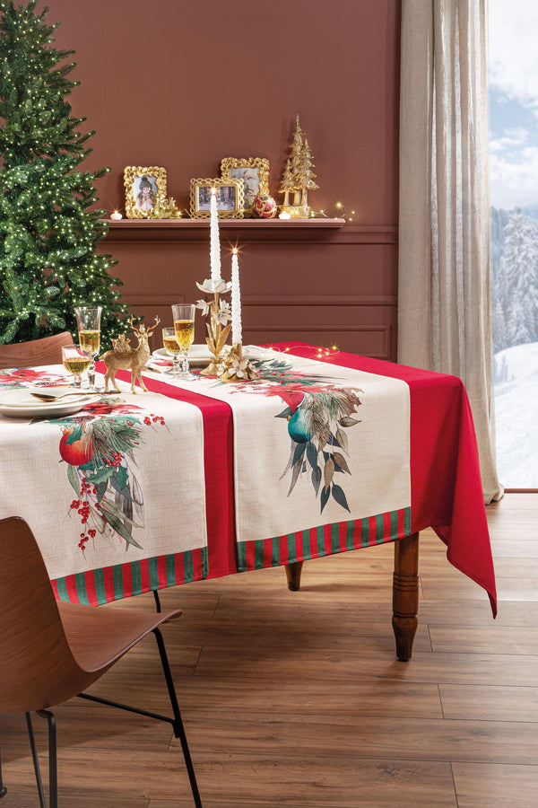 L'Oca Nera Runner Stelle Di Natale  155x50 cm. con 2 Posti in Tessuto Antimacchia Natale 2024 🎅